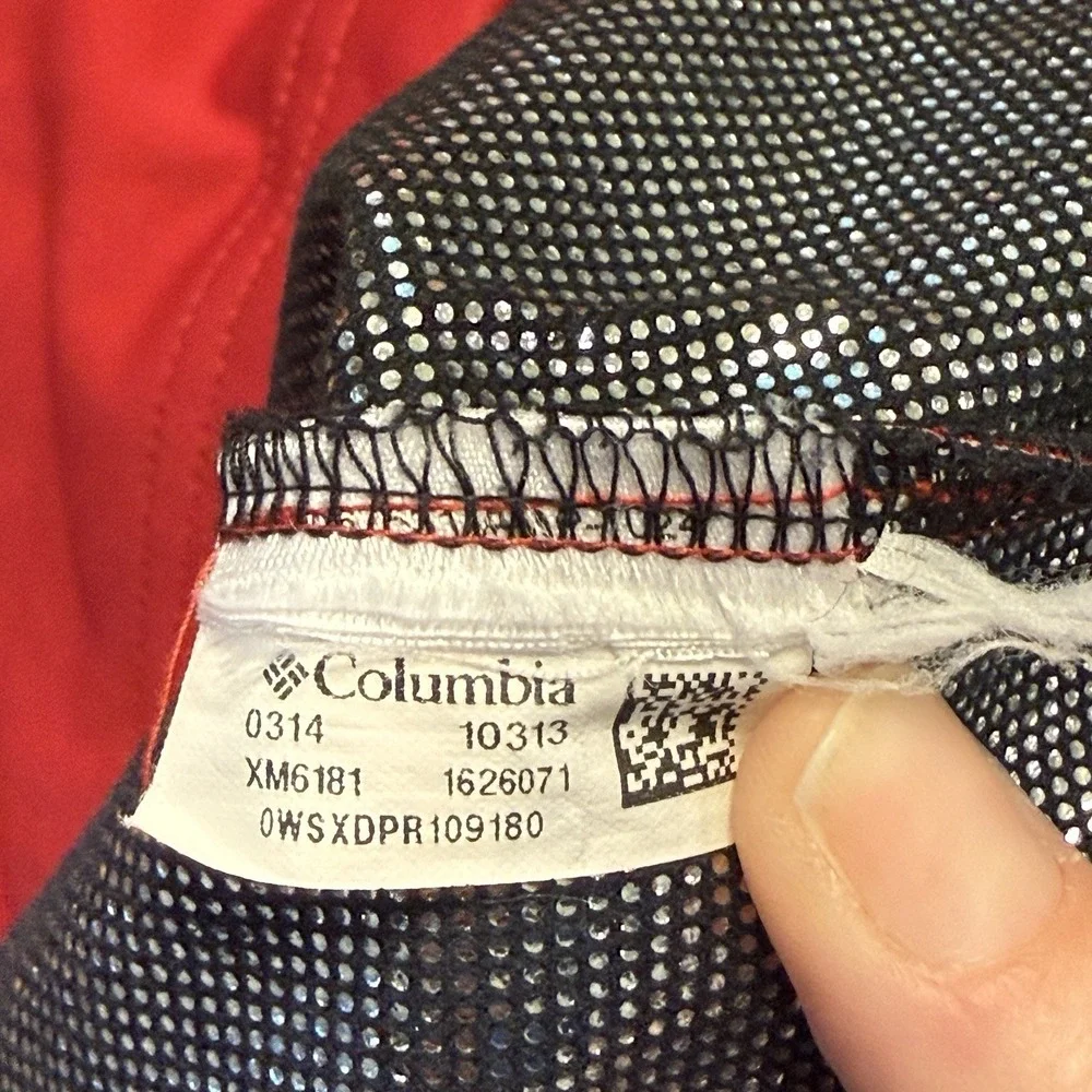 Columbia Omni Wind Block Omni Heat‎ Jacket Mens Medium Red Windproof Softshell